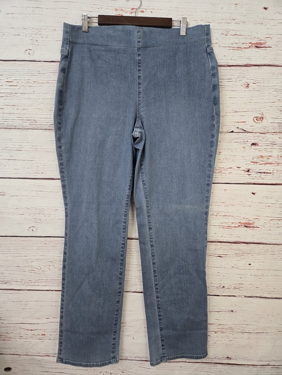 NYDJ Denim - NWOT NYDJ Bailey Relaxed Straight Jeans 14W Women Blue Lift Tuck Denim